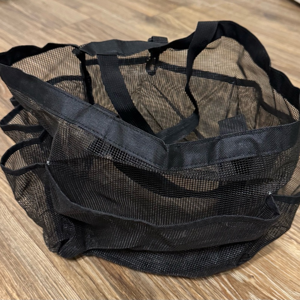 Black Mesh Shower Tote